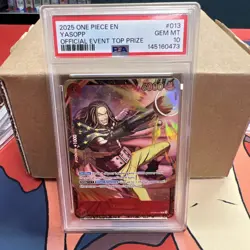 ONE PIECE YASOPP 2025 PROMOS OFFICIAL EVENT TOP PRIZE #013 PSA 10 - Image 1