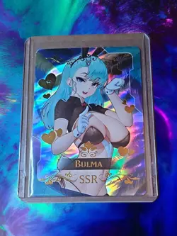 Bulma Dragon Ball Goddess Story Anime Waifu CUSTOM Card - Image 1