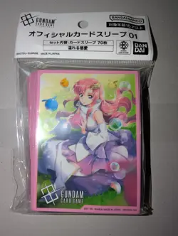 Bandai Gundam Card Game Official Card Sleeves 01 Overflowing Affection 70pcs - Image 1