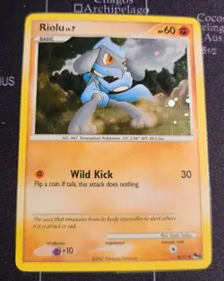 Holo Riolu LV.7 8/17 POP Series 6 Cosmos Holo Pokemon Card 2007 - NM Condition - Image 1