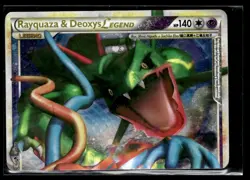 Rayquaza & Deoxys LEGEND Card - Both Top & Bottom Halves Holo English Pokemon - Image 1