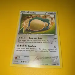 Pokemon TCG Snorlax Fates Collide Card 77/124 Regular Rare - NM - Image 1