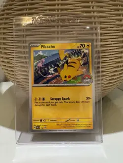 Pikachu SVP190 World Championship Promo 2024 - Pokemon Card TCG Sleeved Top Load - Image 1