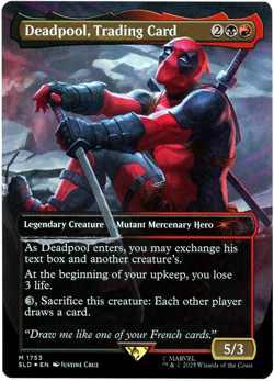 Deadpool, Trading Card (Rainbow Foil) 1753 Secret Lair Drop Series Marvel's NM/M - Image 1
