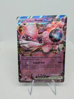 Pokemon 2025 Destined Rivals Team Rockets Mewtwo EX Holo Card 081/182 NM - Image 1