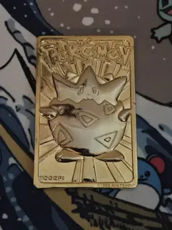 Pokemon Togepi 23k Gold Plated Trading Card 1999 Burger King Limited Edition - Image 1