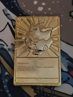 Pokemon Togepi 23k Gold Plated Trading Card 1999 Burger King Limited Edition - Image 2