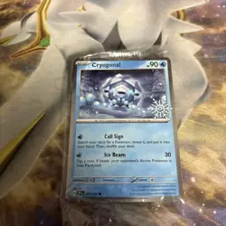 Cryogonal 047/191 2025 Holiday Calendar Stamped Snowflake Promo Card Pokemon NM - Image 1