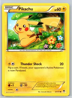 Pikachu 27/111 C Furious Fists LP Pokemon - Image 1