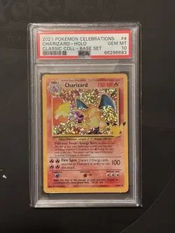 2021 Pokemon Celebrations Classic Base Set #4 Charizard Holo PSA 10 GEM MINT - Image 1