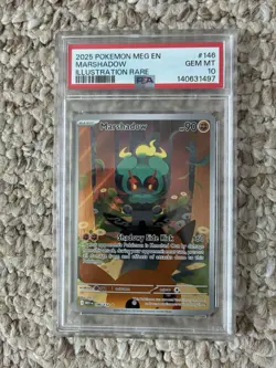 MARSHADOW 146 PSA 10 POKEMON ENGLISH MEGA EVOLUTION 2025 ILLUSTRATION RARE - Image 1