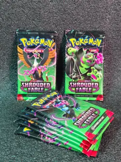 8 Pokemon TCG Scarlet & Violet – Shrouded Fable Booster Packs - Image 1