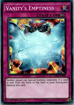 Yugioh Vanity's Emptiness THSF-EN059 1st Edition Super Rare NM - Image 1