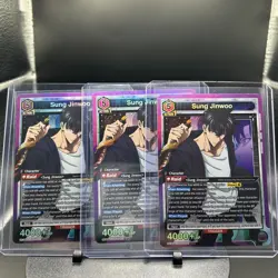 Union Arena TCG Sung Jinwoo - Solo Leveling - SR SLG-1-021 (ENG | NM) 3 Copies! - Image 1