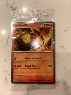Pokemon TCG Ho-Oh GameStop Exclusive Promo Card | Mega Evolution Chaos Rising - Image 1