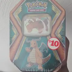 Pokemon TCG Dragon Tin Dragonite Fly High Fly Strong Tin Box 32 Cards (6+) - Image 1