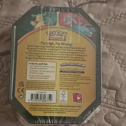 Pokemon TCG Dragon Tin Dragonite Fly High Fly Strong Tin Box 32 Cards (6+) - Image 2