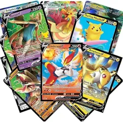 Pokemon Cards 50 Card Assorted Lot with Guaranteed V Pokemon - Image 1