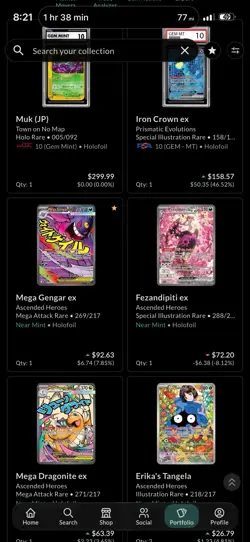Pokemon TCG 16-Card Holo Lot Muk Iron Crown ex Mega Gengar ex Promo IR SIR - Image 1