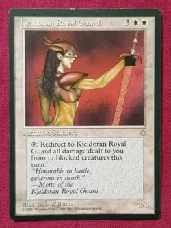 Magic The Gathering ICE AGE KJELDORAN ROYAL GUARD white card MTG - Image 1