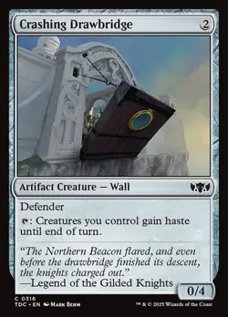 MTG Commander TDM C Crashing Drawbridge #0316 - Image 1