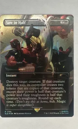 MTG - Saw in Half | Deadpool | Secret Lair Drop | Foil | 1755 | NM - Image 1