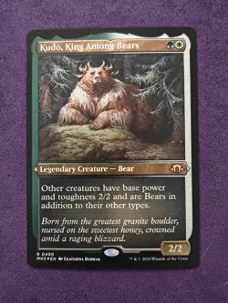 Kudo, King Among Bears #490 Modern Horizons 3 Etched Foil Rare MTG - Image 1