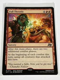 Full Throttle 127 MTG Aetherdrift 2025 Mint - 9.0 + Non Foil Rare - Image 2