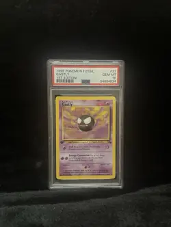Pokemon PSA 10 GEM MINT 1999 Gastly 1st Edition Fossil Card - Image 1