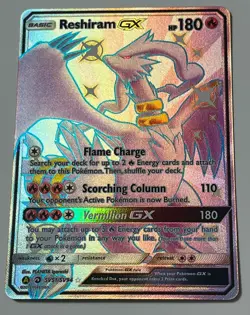 Reshiram GX Hidden Fates: Shiny Vault Ultra Rare Full Art NM - Image 1