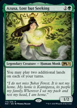MTG English Azusa, Lost but Seeking NM Normal Magic 2021 Core Set - Image 1