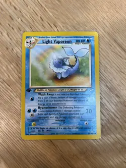 Pokemon TCG Neo Destiny 1st Edition Light Vaporeon 52/105 Vintage Excellent Cond - Image 1