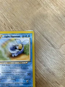 Pokemon TCG Neo Destiny 1st Edition Light Vaporeon 52/105 Vintage Excellent Cond - Image 3