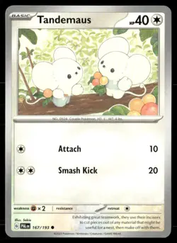 Tandemaus SV02: Paldea Evolved 167/193 Common Normal Pokemon TCG NM - Image 1