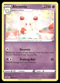 Alcremie Rebel Clash 087/192 Rare Pokemon Near Mint - Image 1