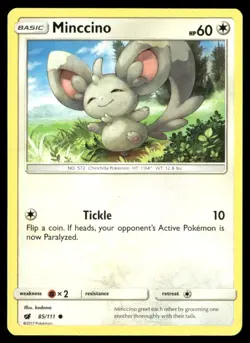 Minccino Crimson Invasion 85/111 Common Pokemon Near Mint - Image 1