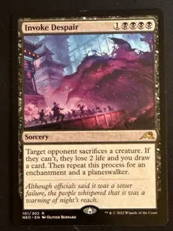 1x Invoke Despair (101) Kamigawa: Neon Dynasty LP MTG Magic the Gathering x1 MKE - Image 1