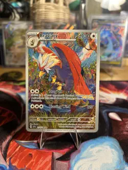 Pokemon Braviary 214/191 Sv08: Surging Sparks Illustration Rare Holo 130HP - Image 1