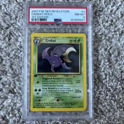 2001 POKEMON NEO REVELATION 1ST EDITION #4 CROBAT-HOLO PSA 8 WOTC - Image 1