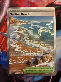 Surfing Beach 114/086 ME04: Chaos Rising NM Pokemon TCG Ultra Rare Pack Fresh - Image 1