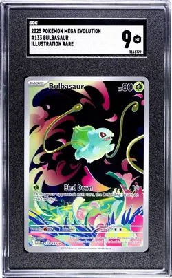 Pokemon Company Mega Evolution ME01 Bulbasaur 133/132 Illus Rare Holo EN SGC 9 - Image 1
