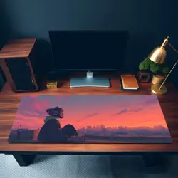 MTG Playmat | Lofi Urban Girl Playmat | Kawaii Desk Mat | Unofficial MTG Playmat - Image 3