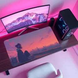 MTG Playmat | Lofi Urban Girl Playmat | Kawaii Desk Mat | Unofficial MTG Playmat - Image 4