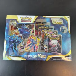 Pokemon TCG Origin Forme Dialga VStar Premium Collection Sword & Shield Pin Box - Image 1