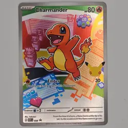 First Partner Illustration Charmander Promo Full Art Holo 038. NM Pokemon TCG - Image 1