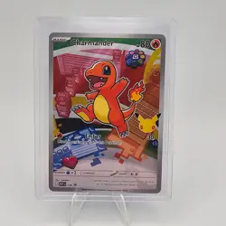 First Partner Illustration Charmander Promo Full Art Holo 038. NM Pokemon TCG - Image 3