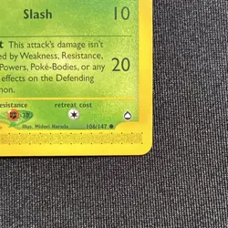 Pokemon TCG Scyther 106/147 Aquapolis Common English Basic 50 HP e-Reader - Image 4