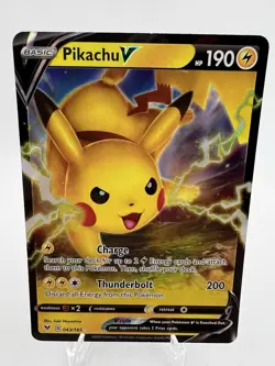 Pikachu V 043/185 Holo V Rare Vivid Voltage Pokemon Near Mint - Image 1