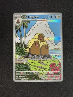 Alolan Dugtrio 208/191 SV08: Surging Sparks Pokemon Illustration Rare NM - Image 1