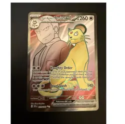 Pokemon Team Rocket's Persian ex 219/182 Destined Rivals Ultra Rare Holo - Image 1